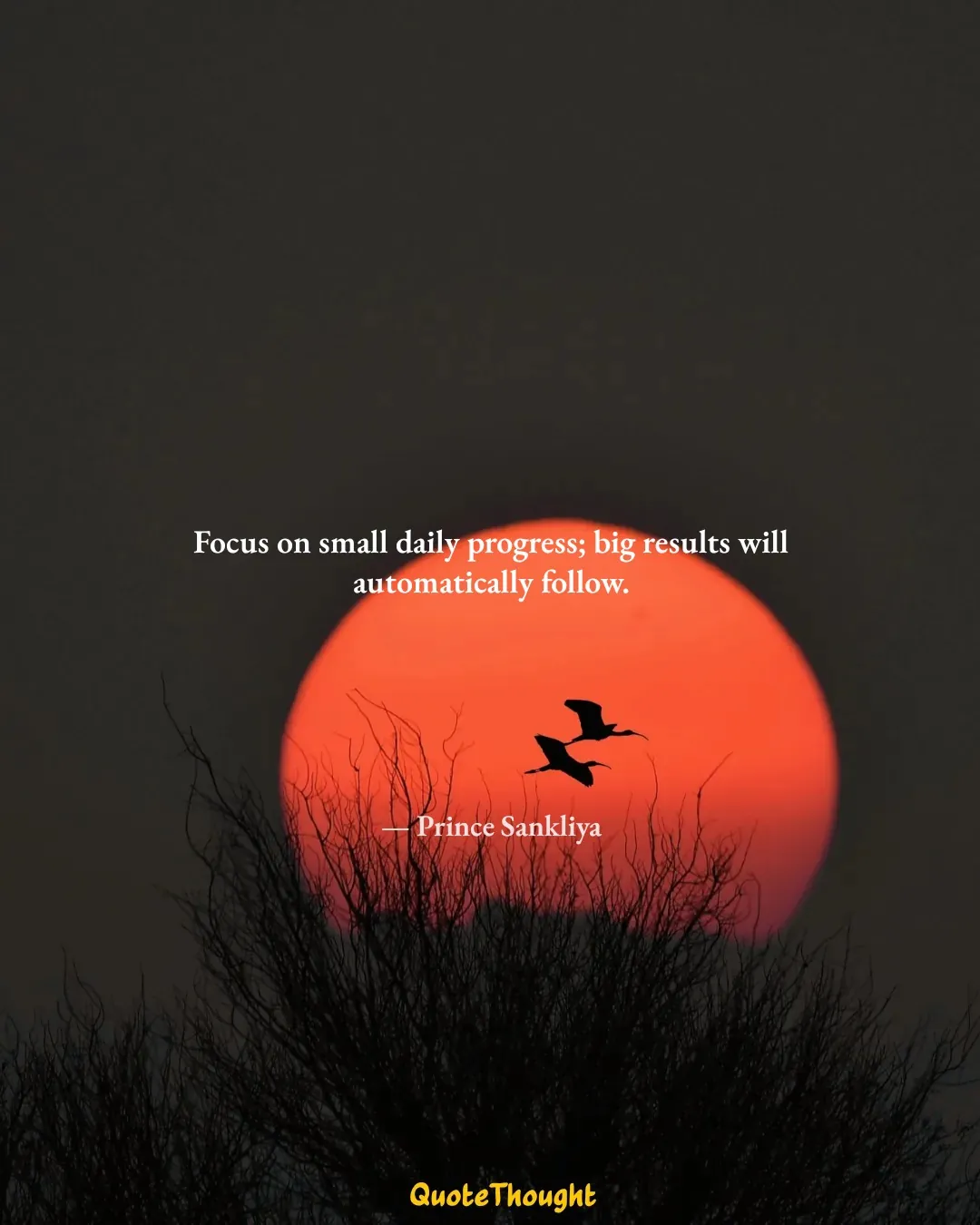 Quote: "Focus on small daily progress; big results will automatically follow." — Prince Sankliya