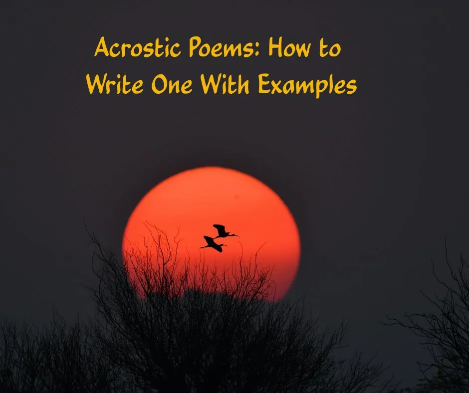 Cover image for "Acrostic Poems: How to Write One With Examples"